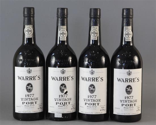 Four bottles of Warres 1977 Vintage Port